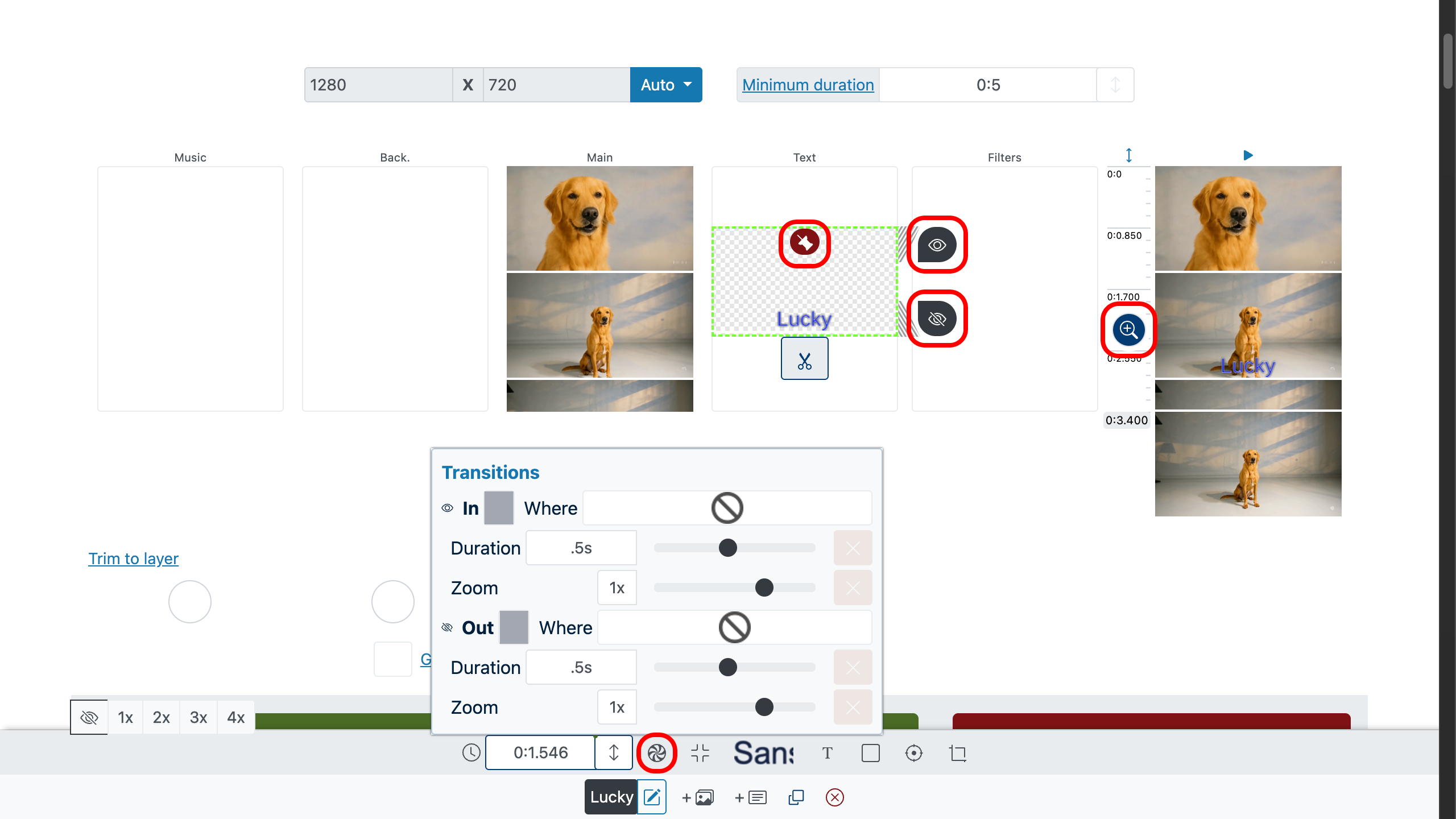 Přidat text do videa — objevování a mizení
